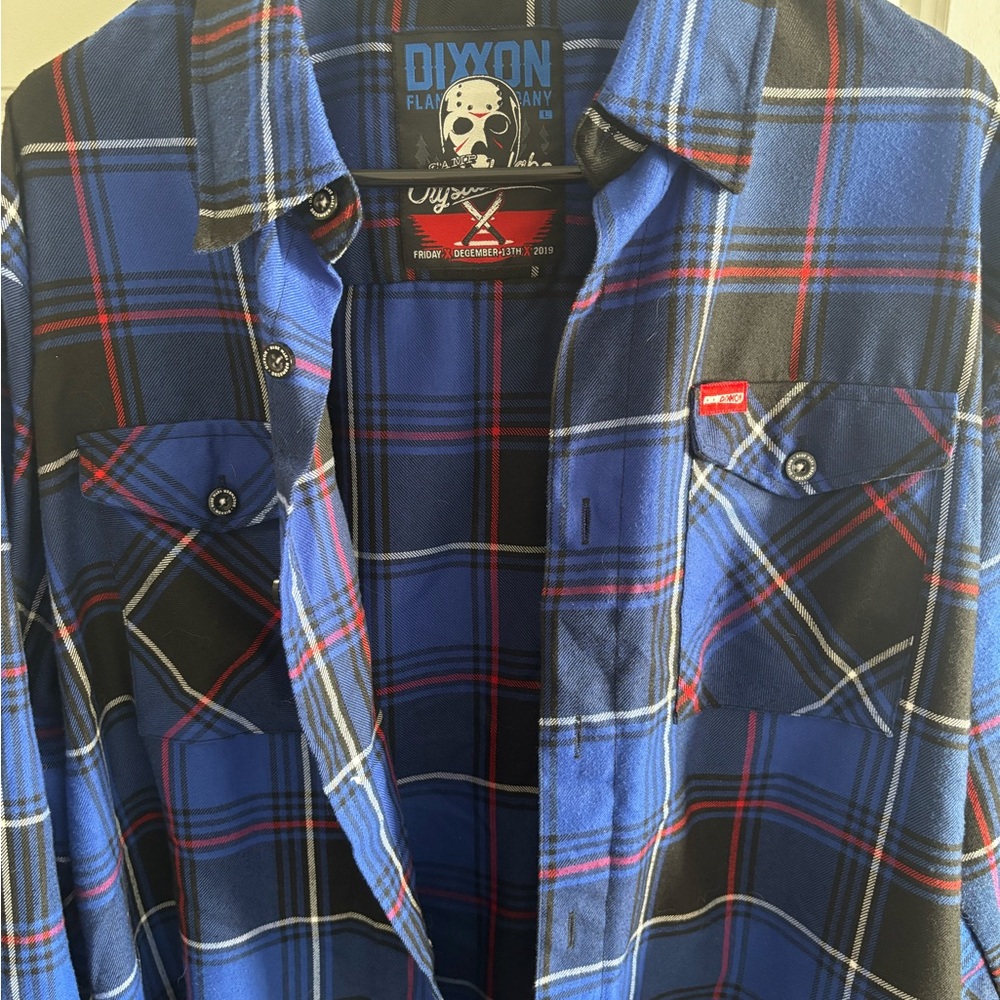Dixxon Crystal Lake special edition flannel, released Friday the 13th 2019.